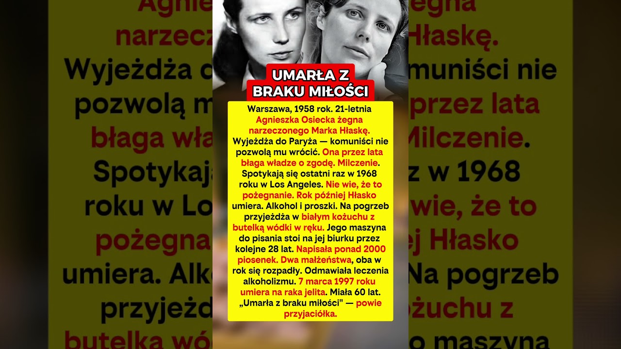NAPISAŁA 2000 PIOSENEK I UMARŁA Z BRAKU MIŁOŚCI