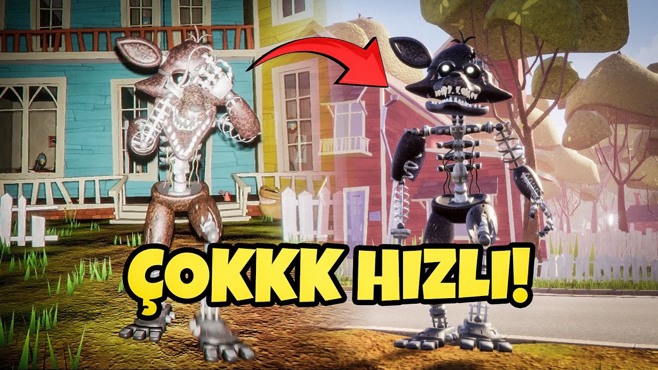 ONUN KADAR HIZLISI YOK! OYUNA FOXY EKLENDİ! - Hello Neighbor Mods