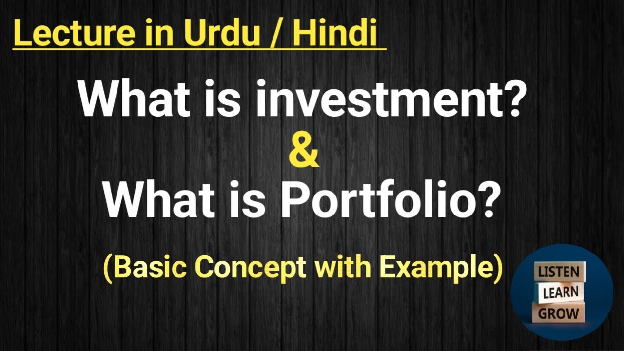 What is Investment & Portfolio Urdu / Hindi | investment & portfolio basic concept with example