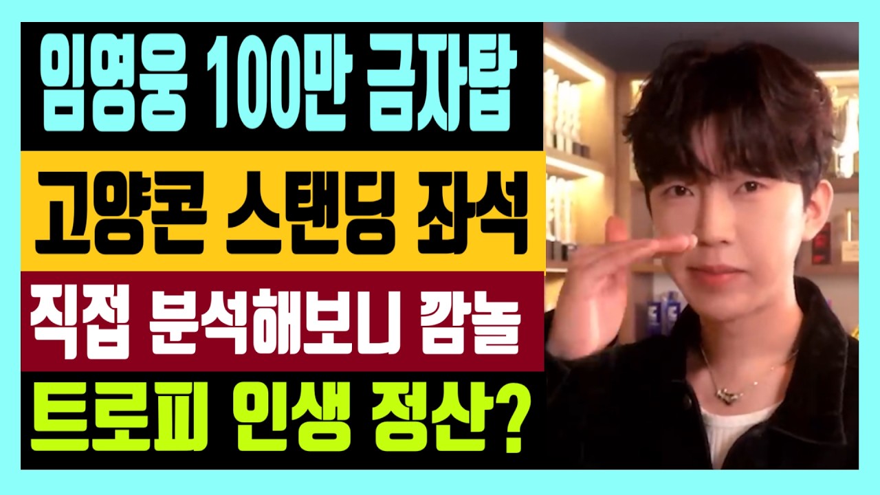 임영웅 100만 금자탑 도전 직접 고양콘 스탠딩석 좌석 분석해보니 깜놀  트로피로 인생 정산? 상남자의 희노애락