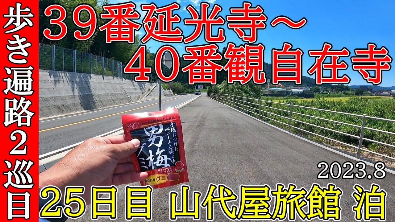 【２巡目歩きお遍路25日目】39延光寺～40観自在寺 四国八十八ヵ所巡礼(山代屋旅館泊)Shikoku Pilgrimage Ohenro