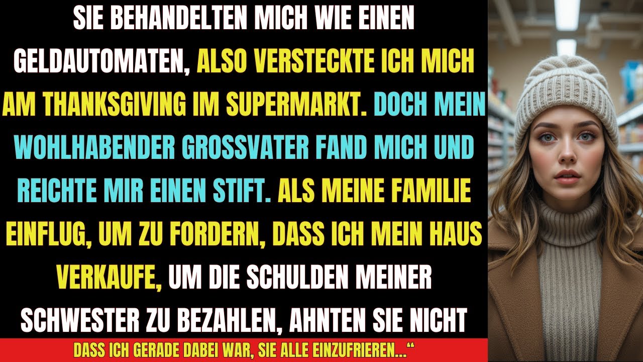 Ich arbeitete an Thanksgiving im Supermarkt – dann kam mein reicher Großvater und fror ALLES ein