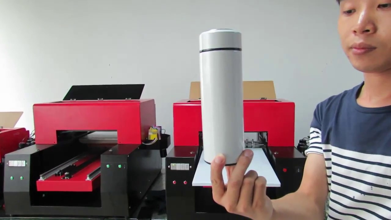 【Ant-Print】Printing on Bottle UV Flatbed cylinder Mug Cup Printer