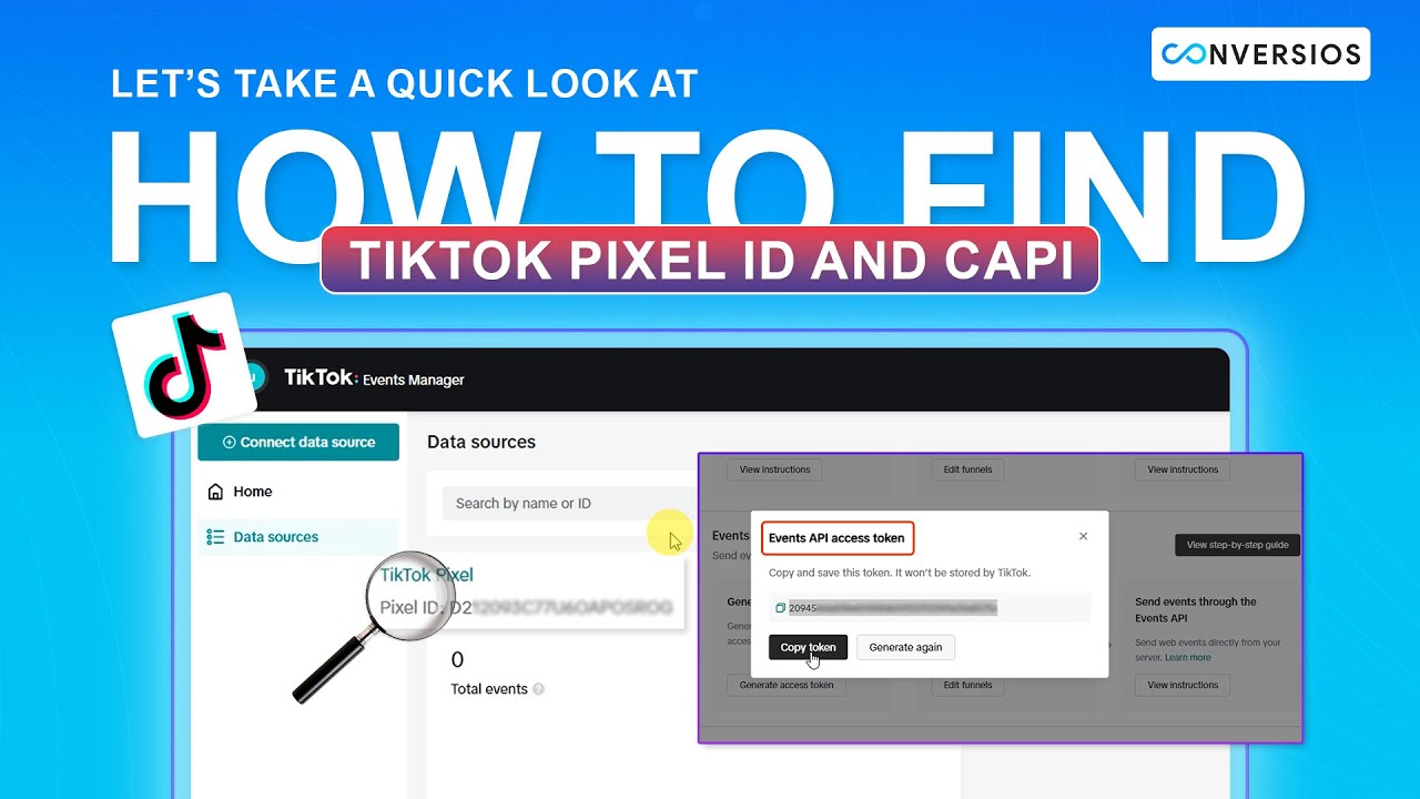 How to Find TikTok Pixel ID & Conversion API Token