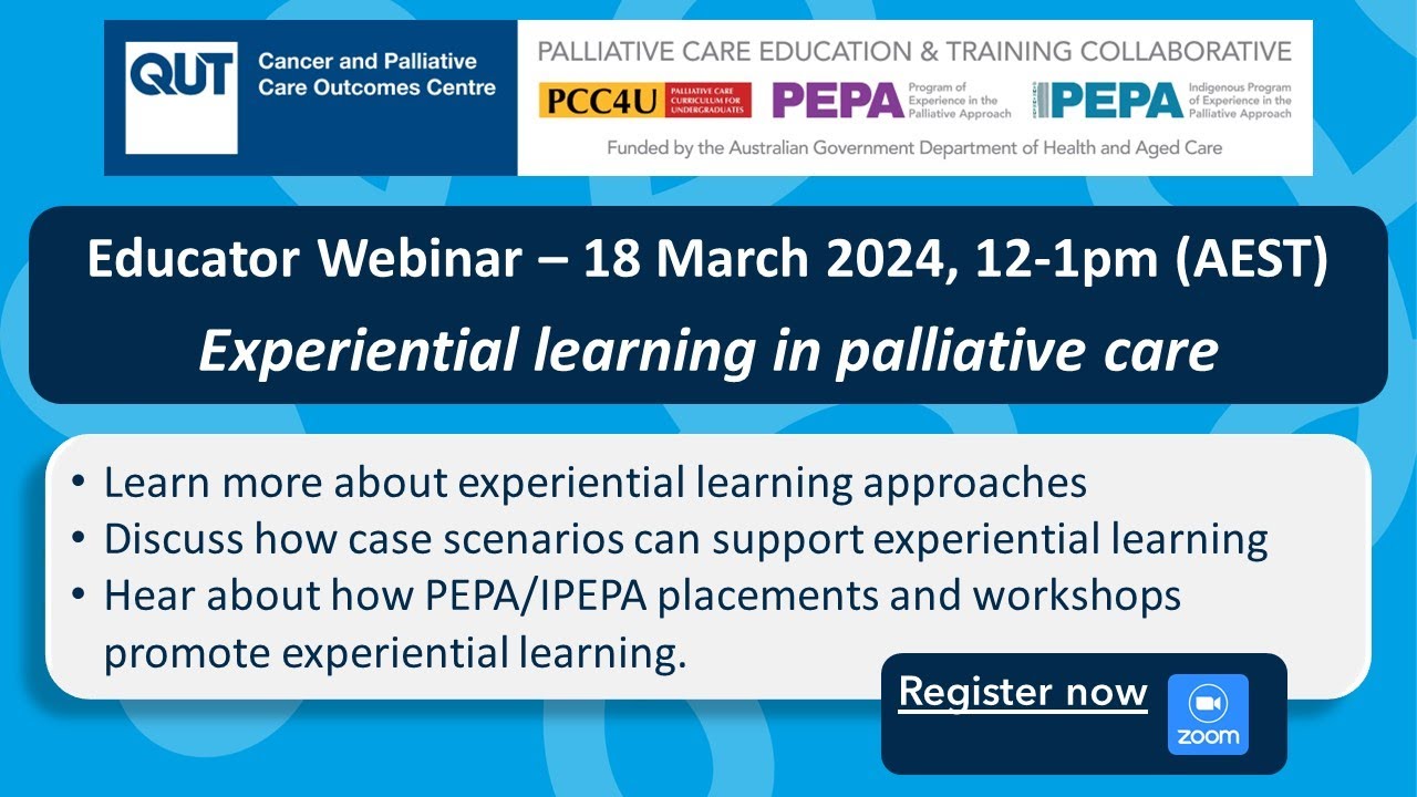 Webinar 1: Experiential learning in palliative care