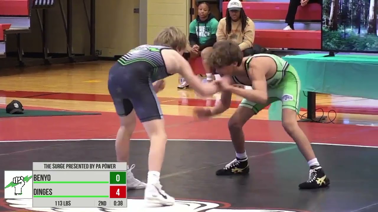 115 – Max Dinges – Penns Valley DEC #25 Gabe Benyo – West Scranton, 5-0