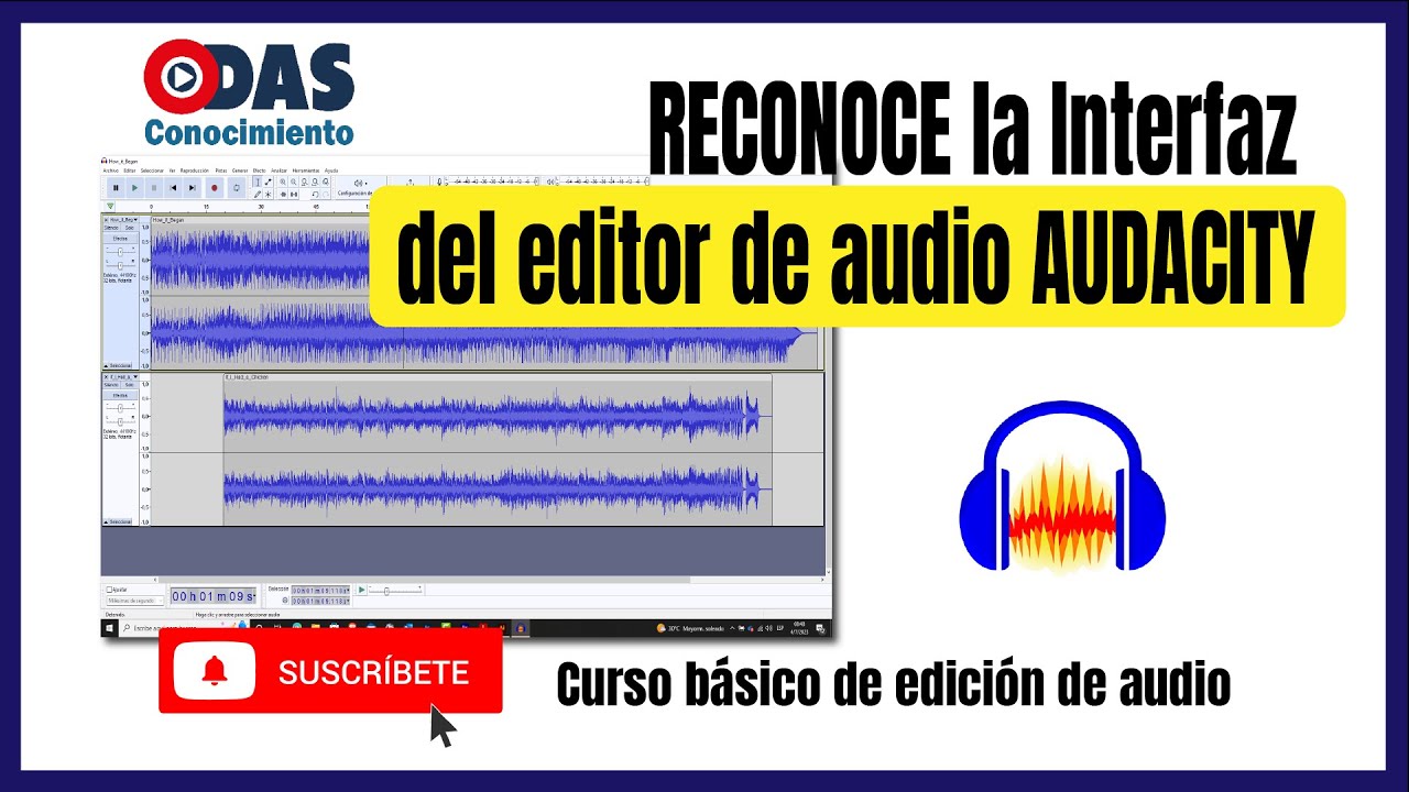#audacity  Edición de audio con Audacity -  Módulos de la interfaz