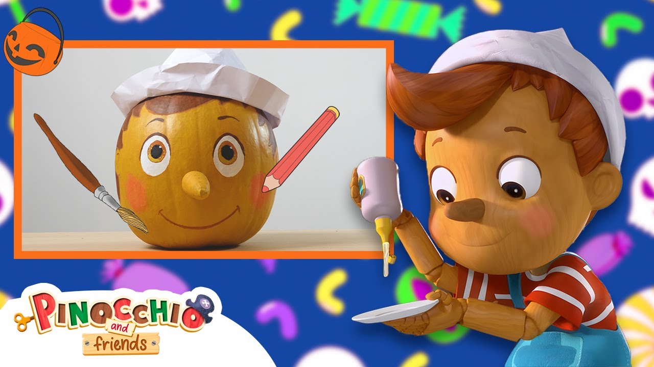 Pinocchio and Friends | Let's make a Halloween pumpkin 🎃 [Easy Tutorial]