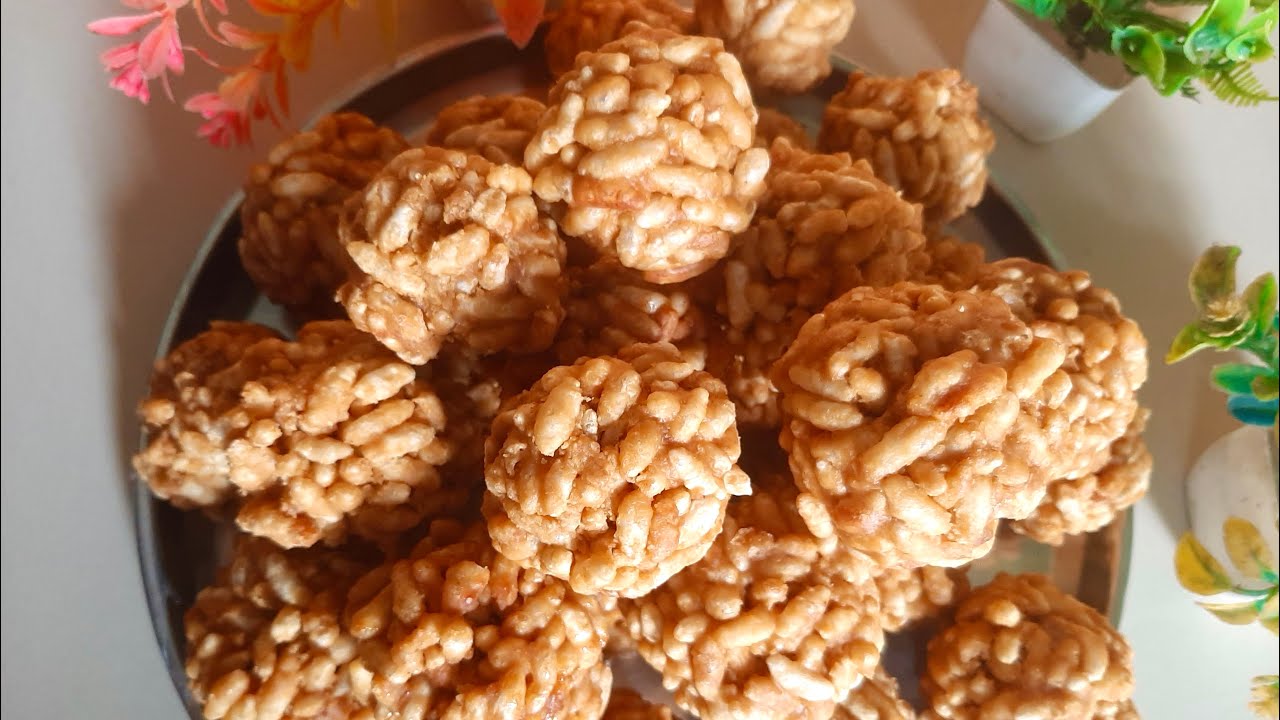 कमी साहित्यात बनवा पौष्टिक असे मुरमुरा लाडू ||😘👌||#kichentips #recipe #newrecipe #cooking 