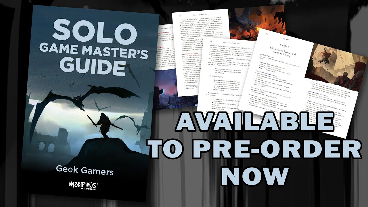 Solo Game Master's Guide from Geek Gamers