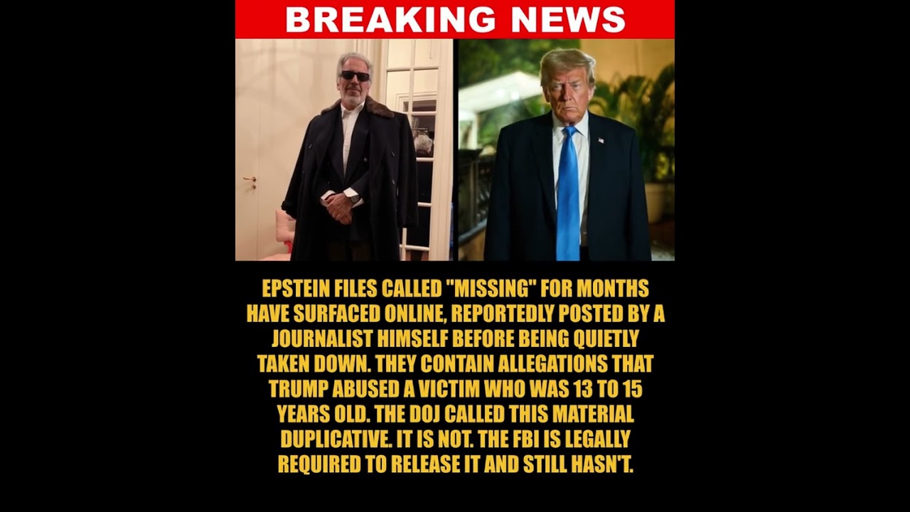 Previously &ldquo;Missing&rdquo; Epstein Files Surface With Allegations Involving Trump