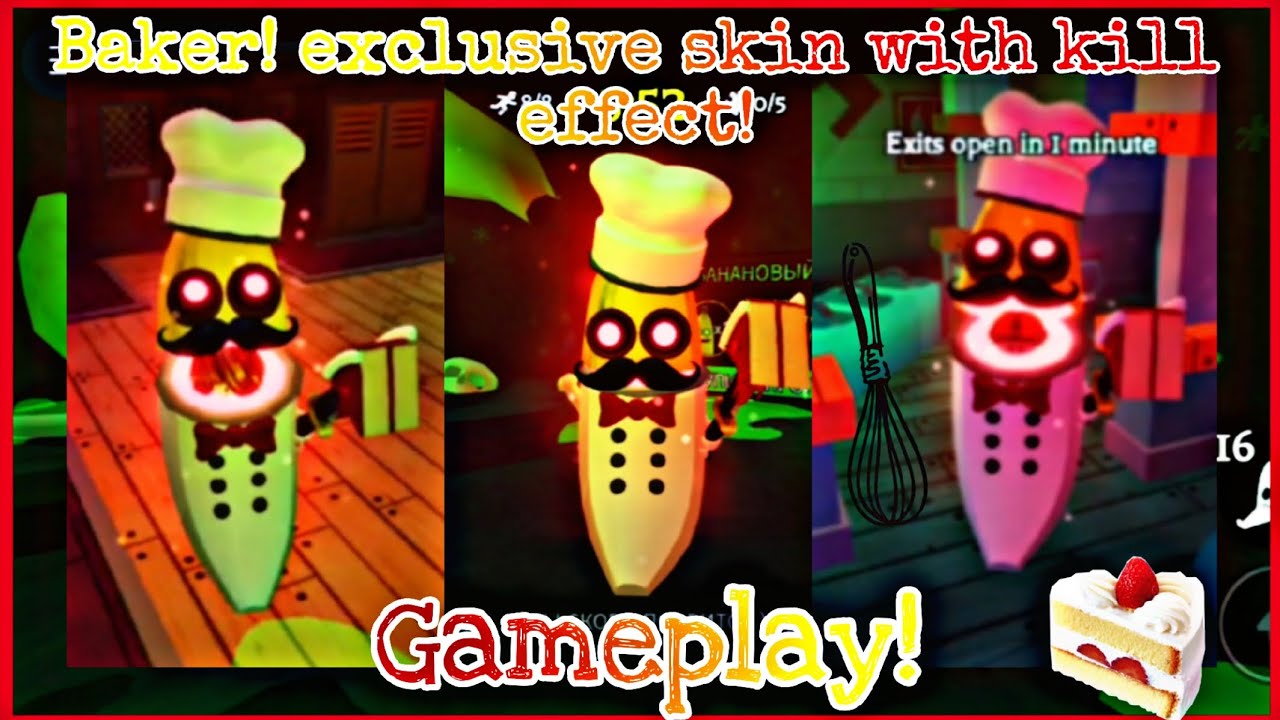🍰Banana eats Roblox - Baker Gameplay! EXCLUSIVE skin with kill effect!🍰