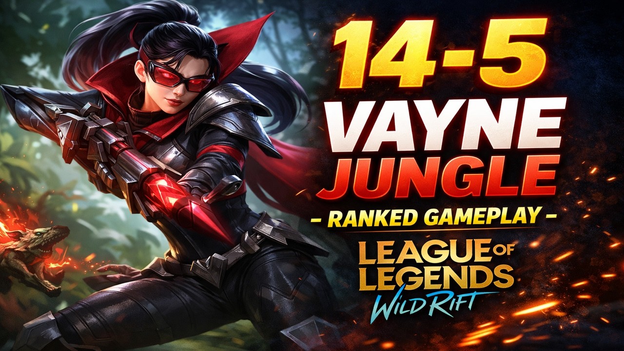 14-5 Vayne Jungle - Ranked Gameplay | League Of Legends: Wild Rift