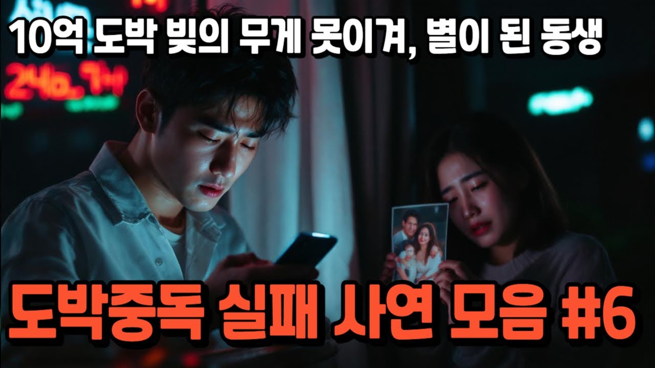 [#도박중독 실패 사연 모음 #6] 10억 도박 빚의 무게를 못이겨, 별이 된 동생 | 같이 도박하던 형님의 부고 | 인터넷 바카라의 끝은 죽음 뿐이다. | 27살 노름꾼의 고백