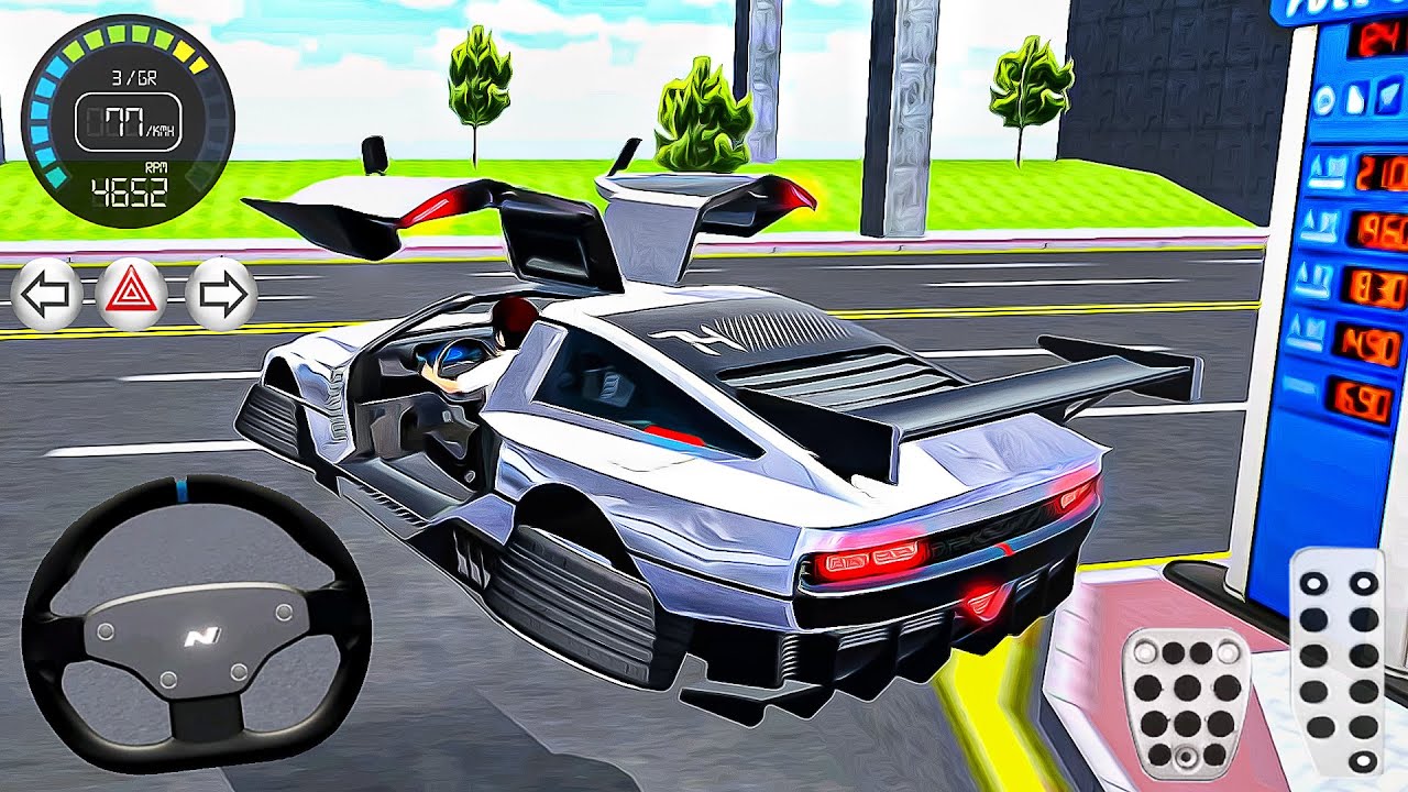 3d Driving Class New Update - Hyundai DeLorean DMC-12 - Android GamePlay