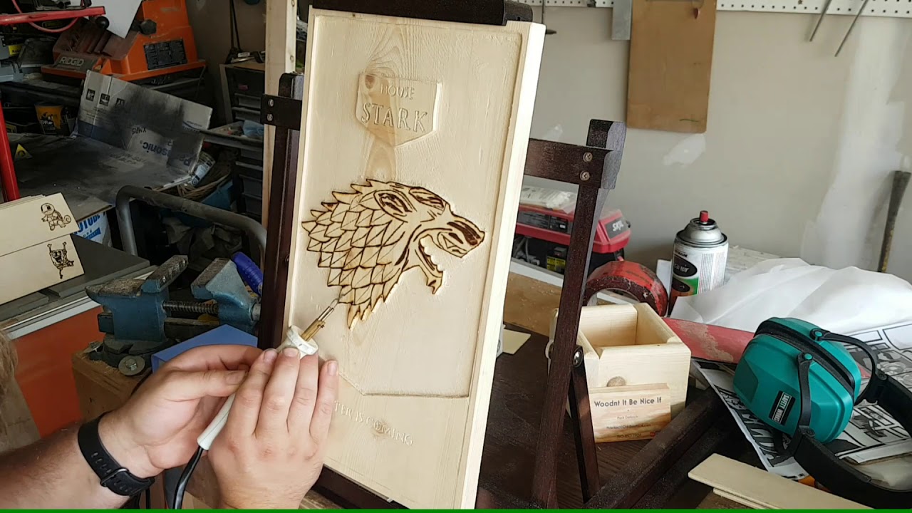 How to make a Stark House wood carving/burning