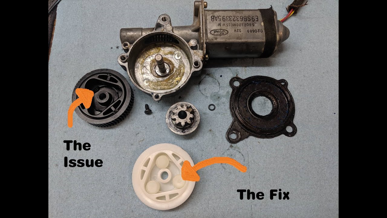 Repairing a broken window motor assembly in my Thunderbird