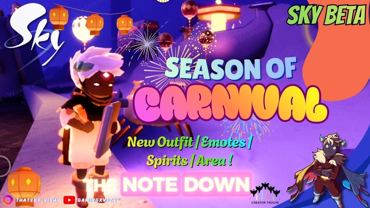 BETA! SEASON OF CARNIVAL Emotes Outfits & Detailed! - Sky CotL