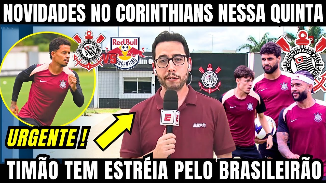 CORINTHIANS PREPARA ESTRÉIA DE REFORÇO HOJE PELO BRASILEIRÃO NESSA QUINTA FEIRA NA NEOQUÍMICA ARENA 