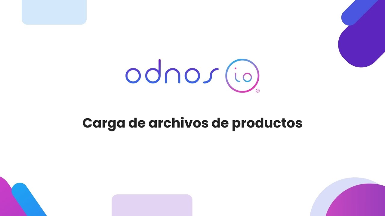 Carga de archivos de productos