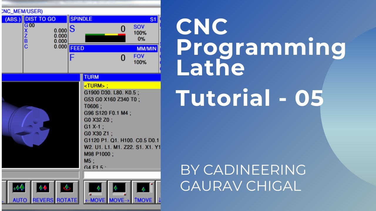 CNC Programming Lathe - Tutorial 5 - Step Turning (Chamfer/Taper)