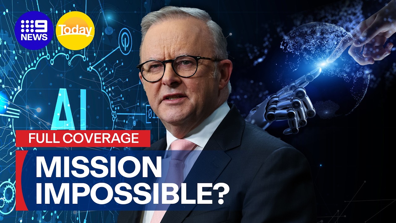 PM Albanese to unveil world-first artificial intelligence framework | 9 News Australia