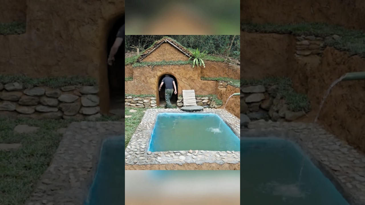 From Survival to Luxury | Jungle Shelter with Swimming Pool Built from Scratch 