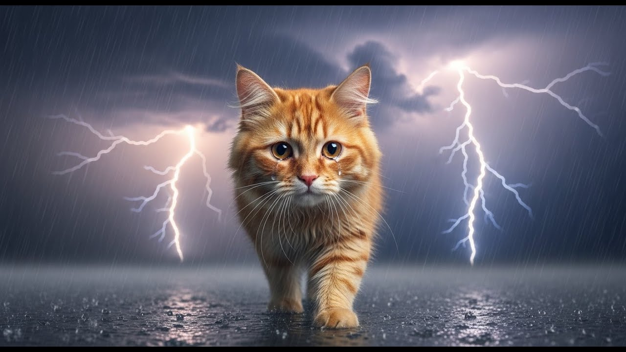 Cat Fights Rain, Pain, and Time to Rescue His Sick Kitten heartwarming story🐱
