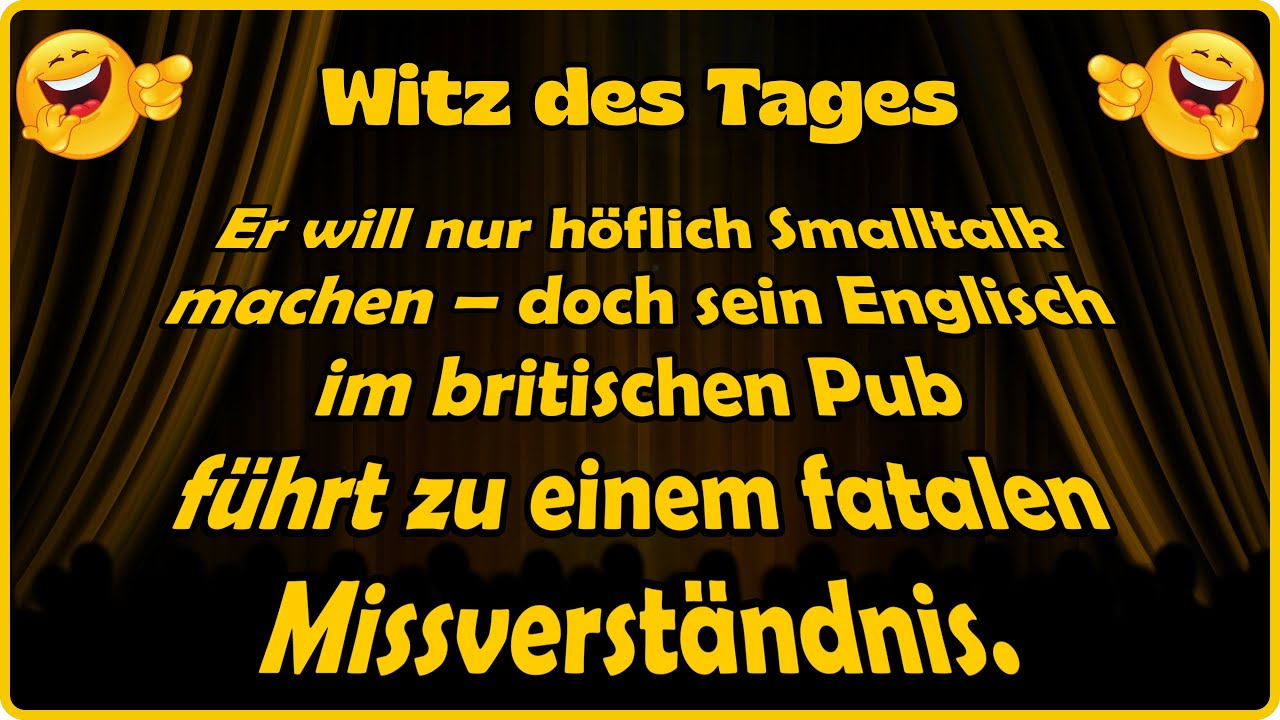 Das erste Mal im britischen Pub! 🍺😂 - Witz des Tages