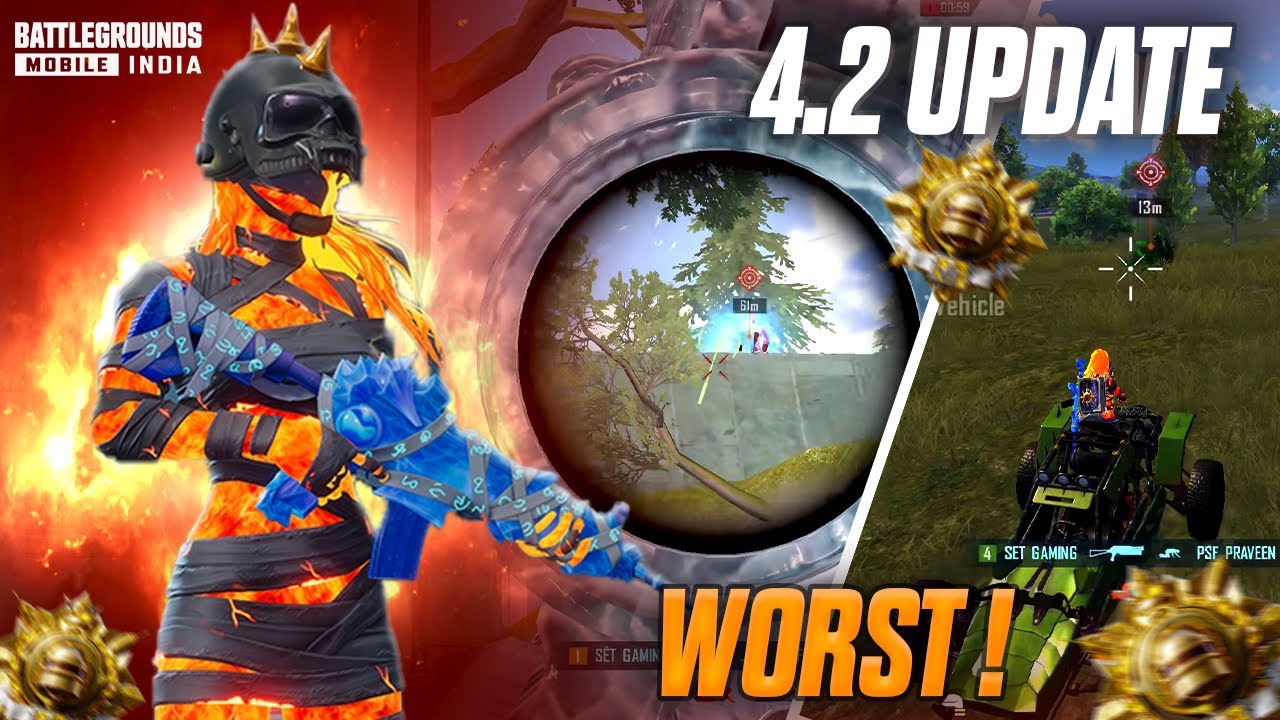 BGMI 4.2 UPDATE 😤 WORST? | Handcam 4 Fingers + Gyro