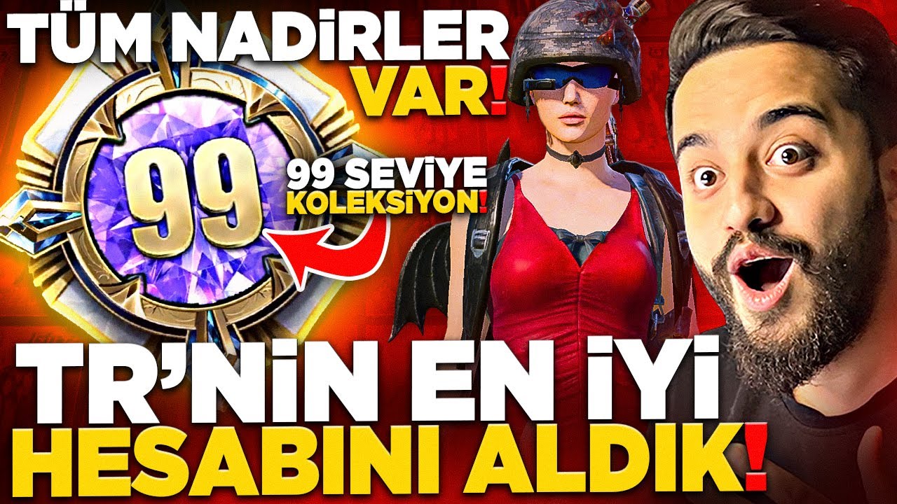 99 SEVİYE KOLEKSİYON TÜRKİYENİN EN İYİ HESABI! TÜM NADİRLER VAR! PUBG Mobile