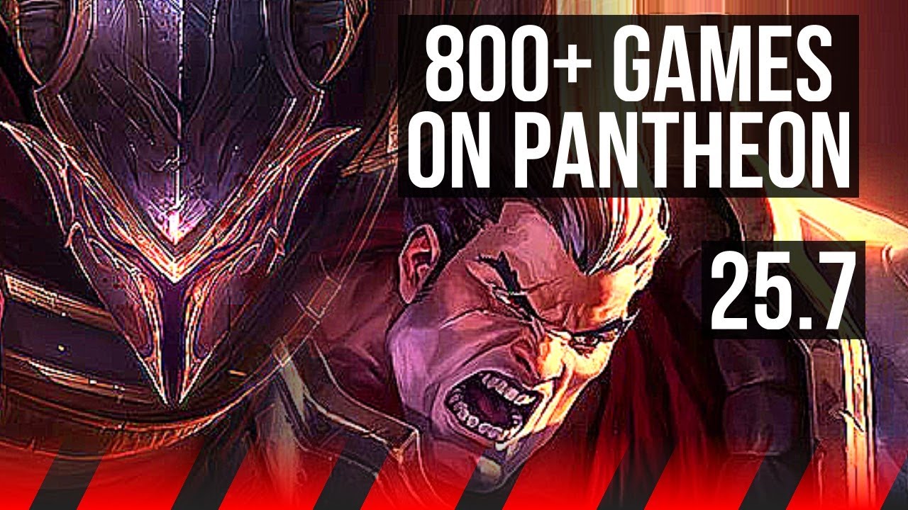 PANTHEON vs DARIUS (TOP) | 800+ games, Dominating | KR Master | 25.7