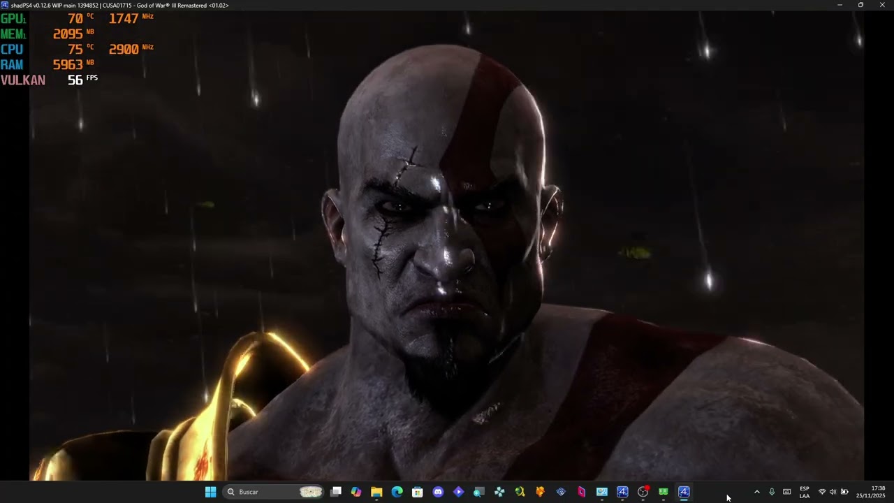 Testeo de Gow 3 Remastered en Laptop - Emulador ShadPS4 de PS4