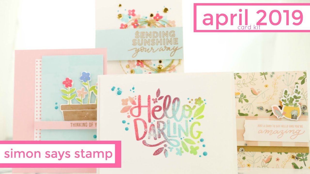 Simon Says Stamp April Card Kit | Soft Color Cards