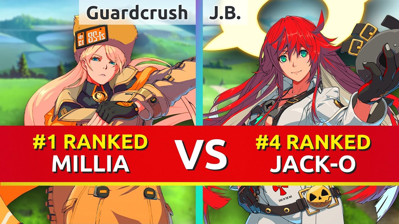 GGST ▰ Guardcrush (#1 Ranked Millia) vs J.B. (#4 Ranked Jack-O). Guilty Gear Strive