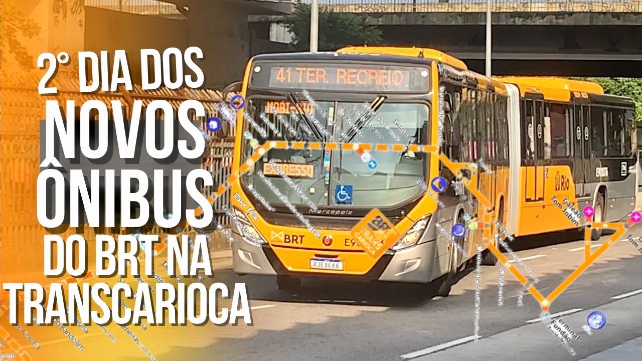 2º dia dos novos ônibus do BRT na Transcarioca