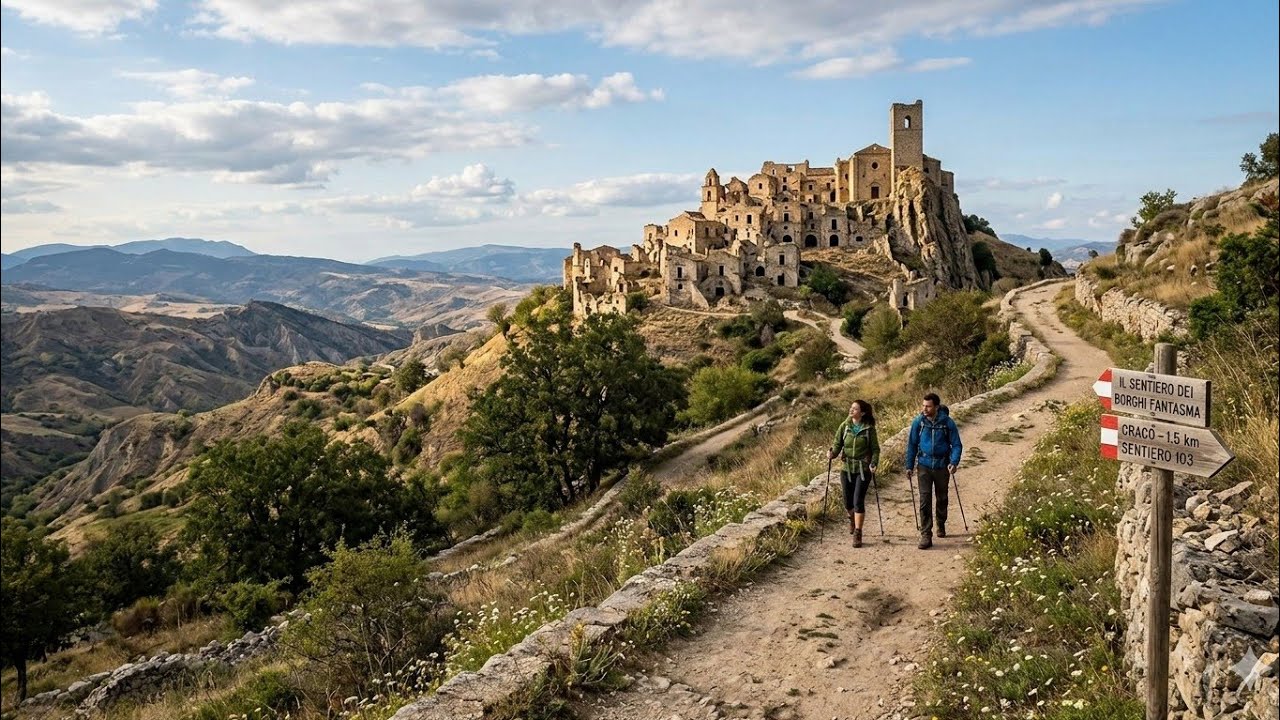 IL SENTIERO DEI BORGHI FANTASMA🇮🇹 DA ROCCIANO A CROCE (CASERTA📍🇮🇹 4K)
