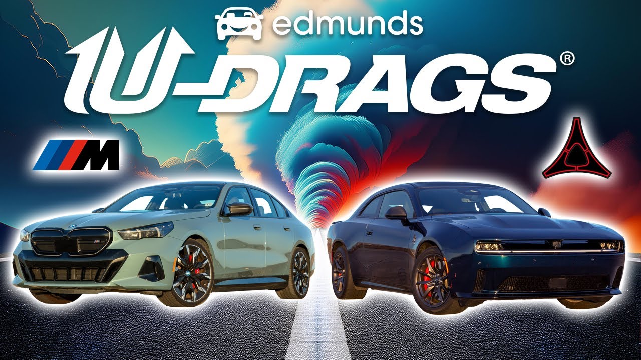 Edmunds U-Drags: Dodge Charger EV vs. BMW i5 M60 | Handling, Quarter Mile & More