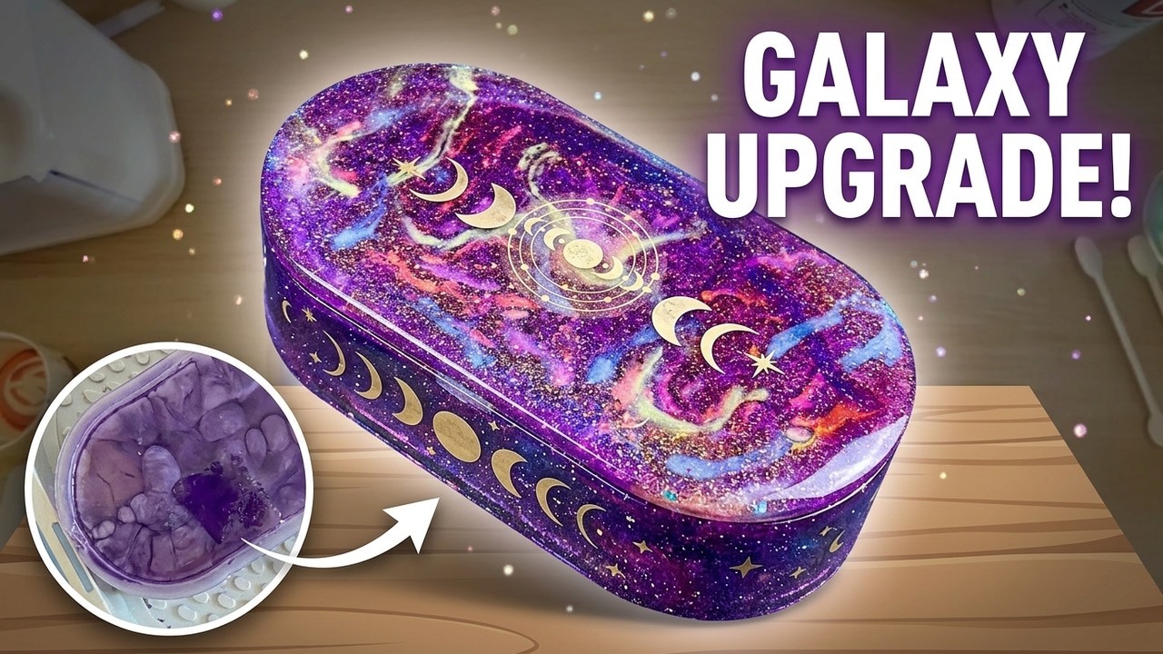 #37 - I Created a Glowing Aurora Resin Jewelry Box | Friendship Collab