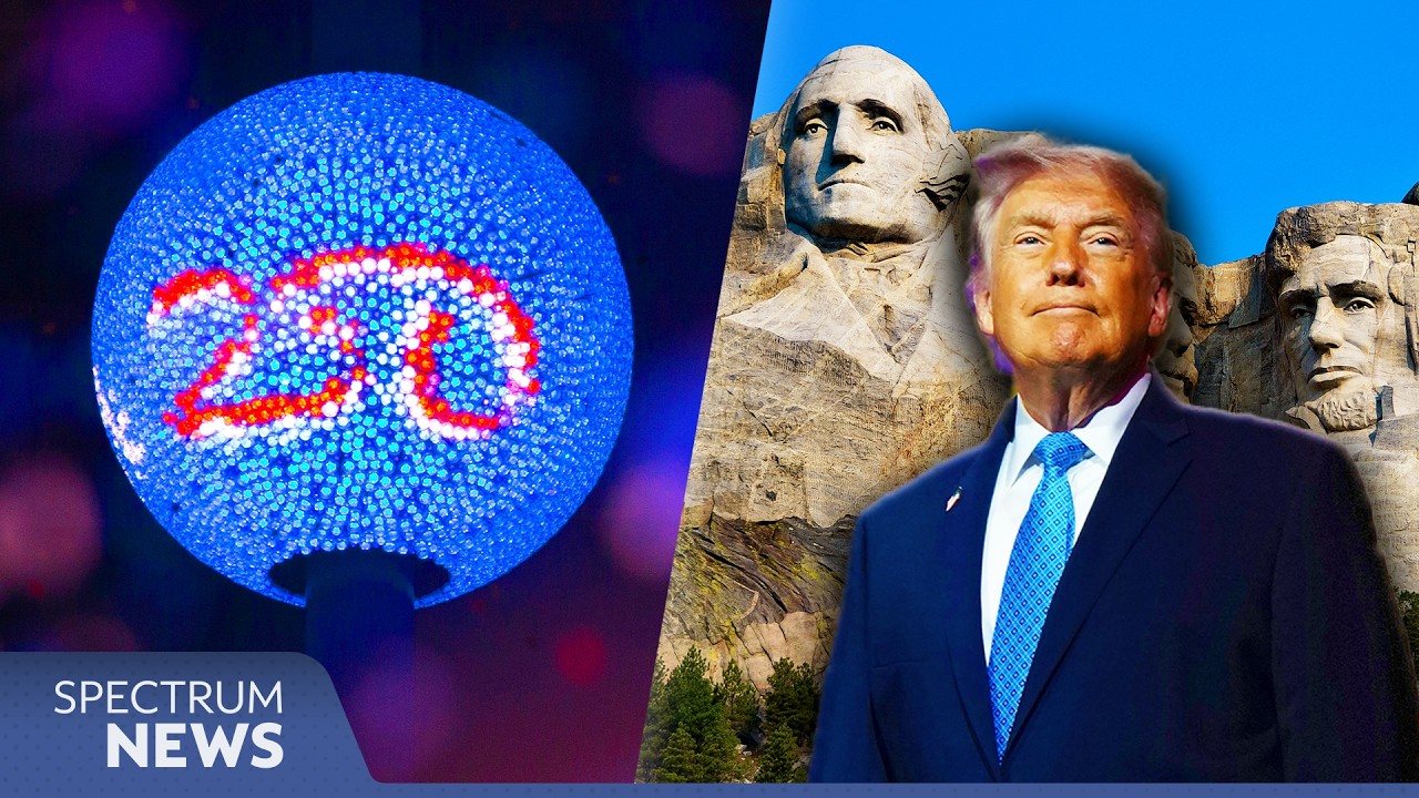 LIVE: Times Square Ball Drop + Trump Mt. Rushmore Address | America 250