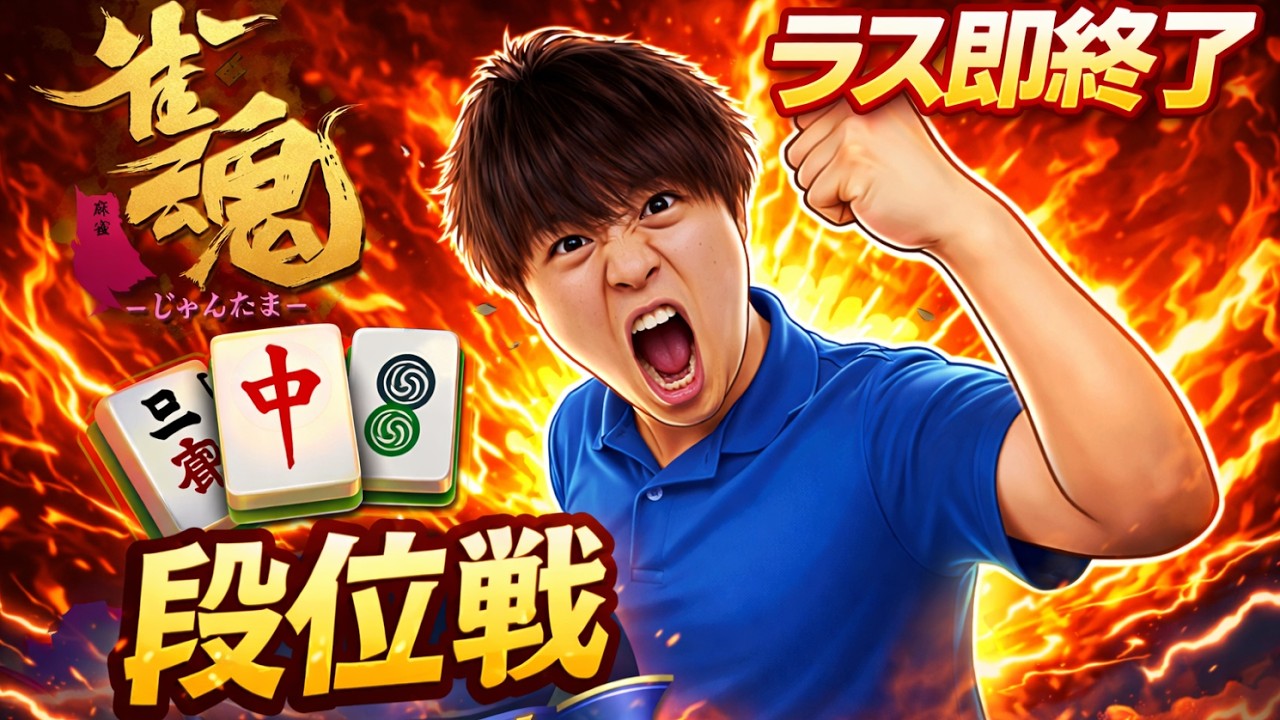 【雀魂玉の間段位戦139】ラスったら即終了(豪2 1697) #麻雀 #雀魂 #段位戦 #配信