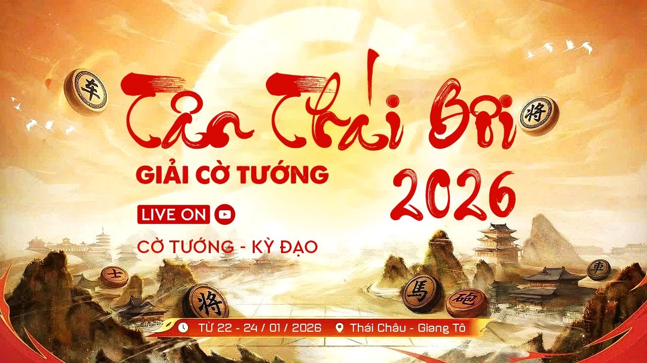 [LIVE] Tân Thái Bôi | Vòng 2-3  Giải cờ tướng diễn ra tại Thái Châu, Giang Tô, giải nhất 30.000 NDT