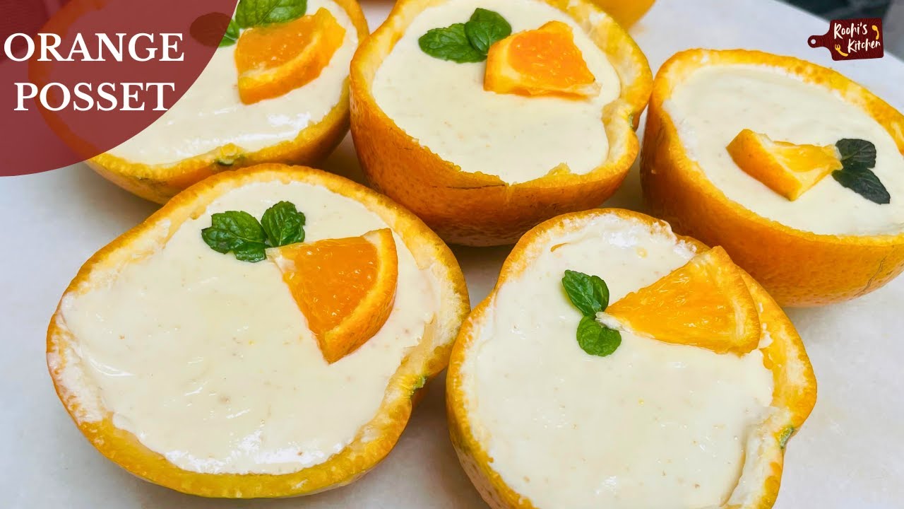 🍊 Orange Posset | Creamy No-Bake Citrus Dessert #orange #orangedessert