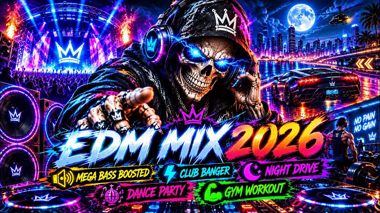 EDM MIX 2026 🔥 MEGA BASS BOOSTED CLUB BANGER ⚡ NIGHT DRIVE 🌙 DANCE PARTY 🥳 GYM WORKOUT 💪 VOL. 46