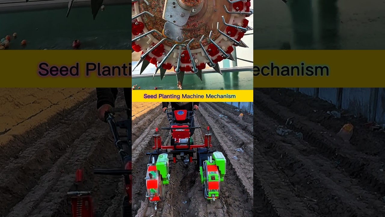 Precision Seed Planter Mechanism: Smart Farming Machine Planting Seeds with Perfect Spacing