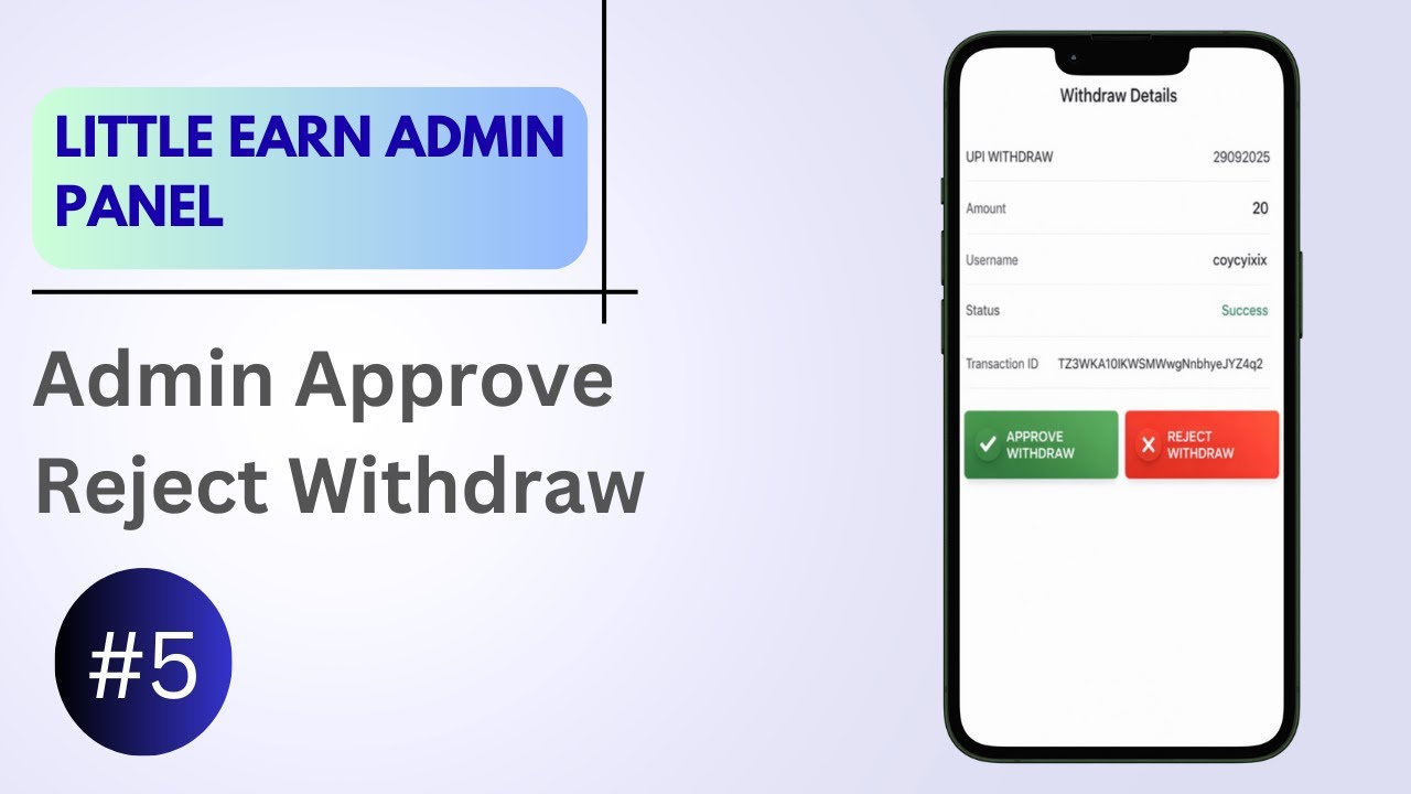 ADMIN APPROVE OR REJECT WITHDRAW | ADMIN PANEL | SKETCHWARE | PART #5