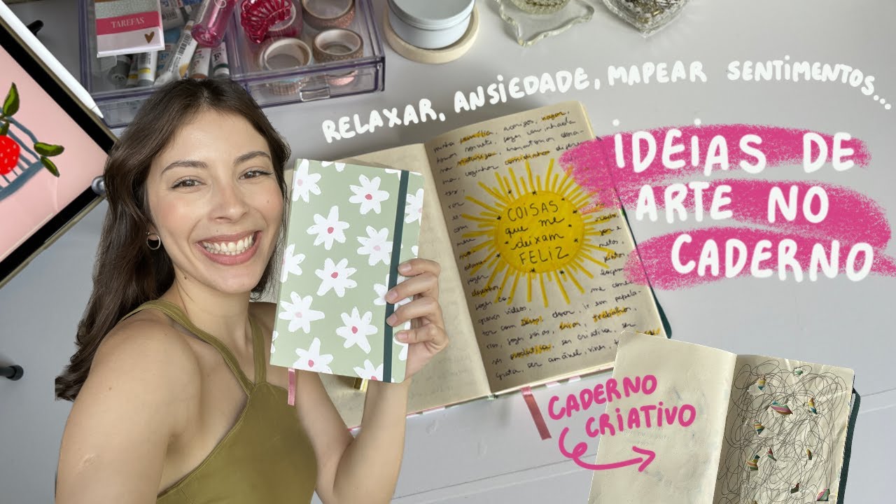 IDEIAS DE ARTE PARA FAZER NO CADERNO QUE SERVEM COMO TERAPIA | artjournal | arte no sketchbook