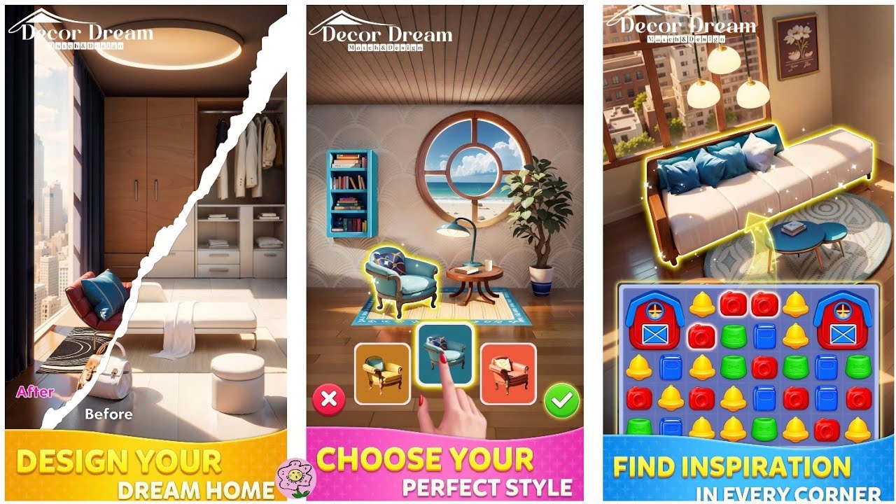 Decor Dream: Match & Design Game Gameplay Mobile Android