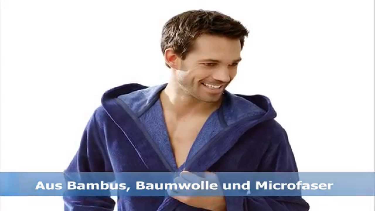Morgenstern Bademantel Herren Multifaser Video