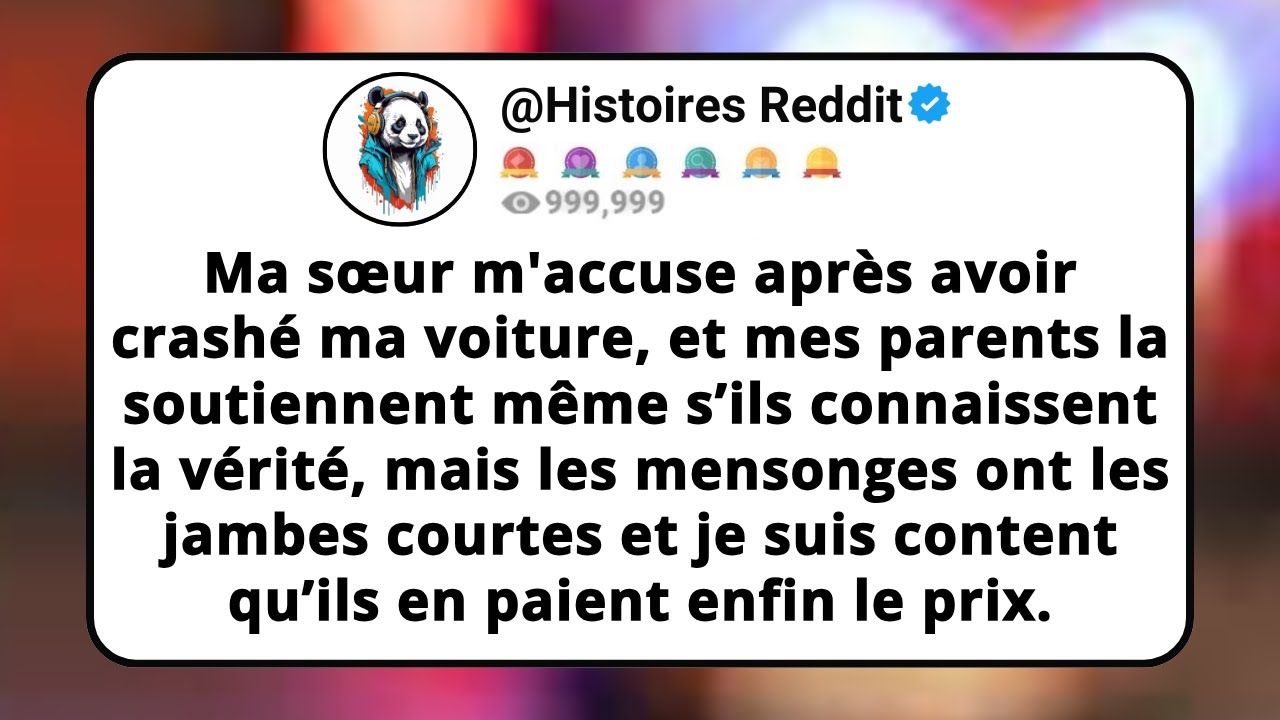 Ma Sœur M'accuse Après Avoir Crashé Ma Voiture, Et Mes Parents la Soutiennent Même S’ils Conna...